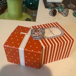 Stella and Dot Silver Ring with Crystals